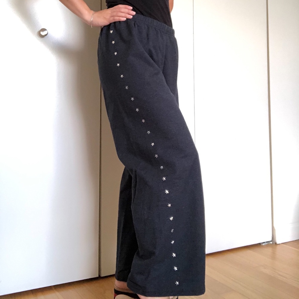 Navy Wide Leg Pants